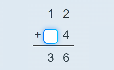 Double Digit - missing addend - no regrouping